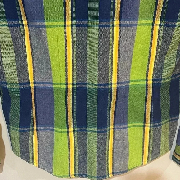 Roper size S button up tightly woven midweight cotton plaid EUC - Picture 10 of 10